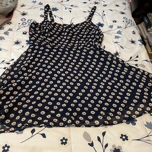 PRICE DROP!! Lucca Couture Cute Navy Blue & Floral Sun Dress -  Women's Size L